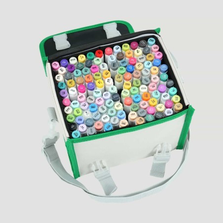 Set 120 Marker Ohuhu Honolulu, Inchiostro a Base Alcol Doppia Punta Scalpello e Pennello