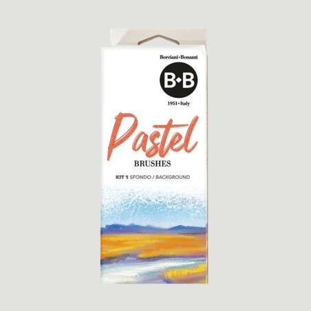 Pennello per Pastello Pastel Brushes Borciani e Bonazzi, Kit 1 per realizzazione di sfondi