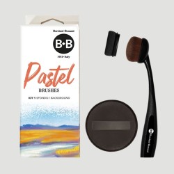 Pennello per Pastello Pastel Brushes Borciani e Bonazzi, Kit 1 per realizzazione di sfondi
