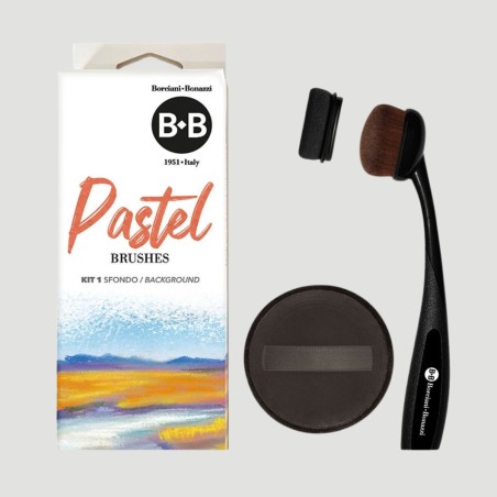 Pennello per Pastello Pastel Brushes Borciani e Bonazzi, Kit 1 per realizzazione di sfondi