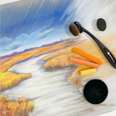 Pennello per Pastello Pastel Brushes Borciani e Bonazzi, Kit 1 per realizzazione di sfondi