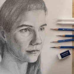 Accademia Del Disegno, Kit Corso Ritratto Base a Matita