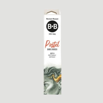 Pennello per Pastello Pastel Brushes Borciani e Bonazzi, Kit 3 per realizzare dettagli