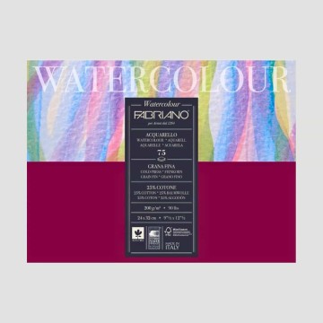 Blocco Watercolour Fabriano, 75 Fogli Grana Fine 200gr