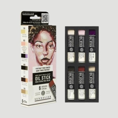 Set Mini Oil Stick Sennelier, 6 Toni Scuri
