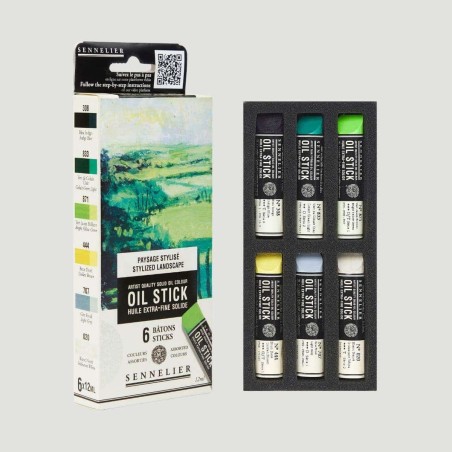 Set Mini Oil Stick Sennelier, 6 Toni per Paesaggi