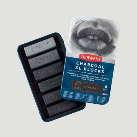 Set Pastelli XL Acquerellabili Derwent, 6 colori assortiti scala di grigi