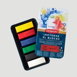 Set Derwent Inktense Blocks XL, 6 colori assortiti acquerellabili