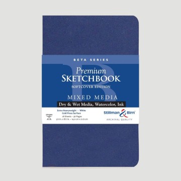 Taccuino Sketchbook Mixed Media Serie Beta Stillman&Birn, Formato Verticale A5 Colore Bianco 270gr