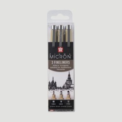 Set Pigma Micron Fineliner, 3 Penne