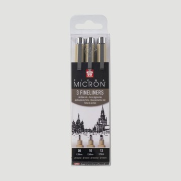 Set Pigma Micron Fineliner, 3 Penne