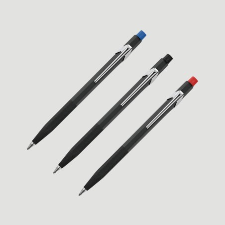 Portamine Nero Fixpencil Caran d'Ache, Diametro 3mm Impugnatura Sabbiata