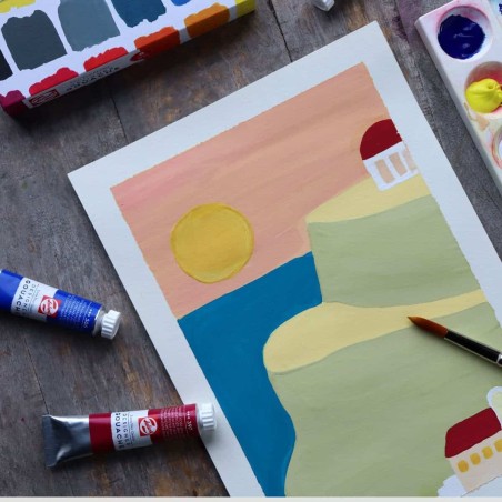 Set Colori Primari Tempera Talens Gouache Extra Fine, 5 tubetti da 20ml