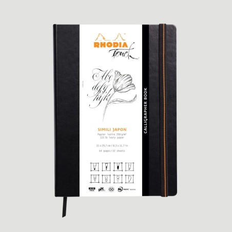Taccuino Sketchbook Calligrapher Book Rhodia, formato A4 verticale 250gr