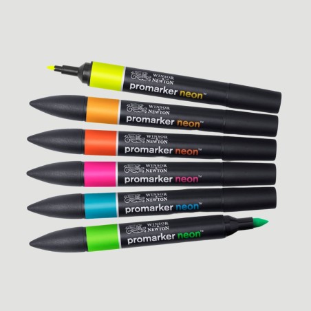 Set Promarker Neon Winsor&Newton, 6 colori fluorescenti