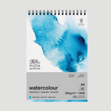 Album per acquerello con spirale Winsor&Newton, grana fine 300gr