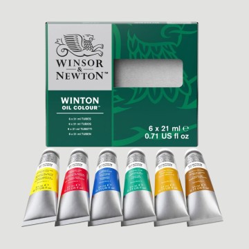 Set colori a olio fine Winton Winsor&Newton, 6 tubetti da 21ml