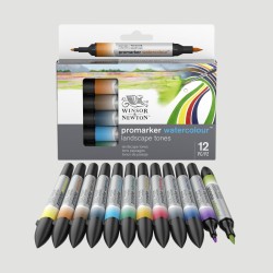 Set Promarker Watercolour, 12 Tonalità Paesaggio