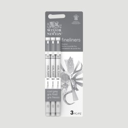 Set FineLiner Winsor&Newton - 3 Pennarelli Graduati COOL GREY