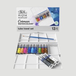 Set Acquerelli Cotman Winsor&Newton, 12 tubetti da 8ml e pennello