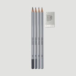 Set Matite in Grafite + Gomma Studio Collection Winsor&Newton