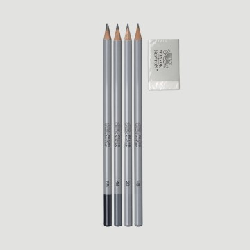 Set Matite in Grafite + Gomma Studio Collection Winsor&Newton