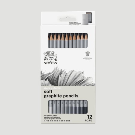 Confezione 12 Matite in Grafite Morbide Winsor&Newton