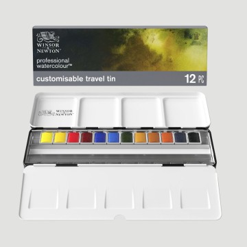 Set Acquerelli Professional Watercolour Winsor&Newton, 12 mezzi Godet