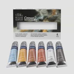 Set Acquerelli Cotman Winsor&Newton, 6 Colori Metallizzati