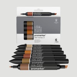 Promarker Winsor&Newton Colori Toni Carne, Set 2