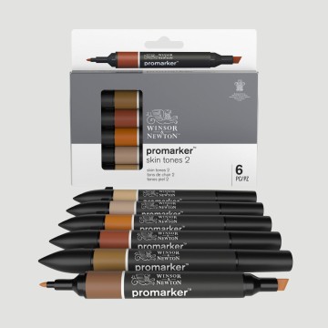 Promarker Winsor&Newton Colori Toni Carne, Set 2