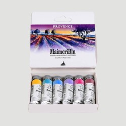 Set Acquerelli Maimeri Blu Provenza, 6 tubi da 12ml