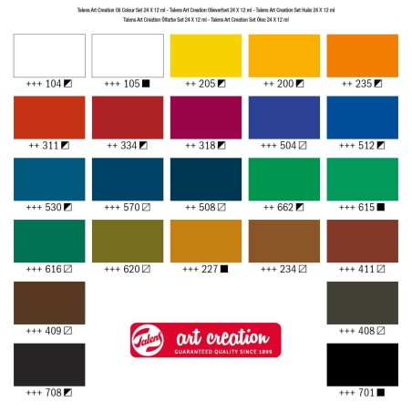 Set Colori a Olio Art Creation Talens, 24 tubetti da 12ml