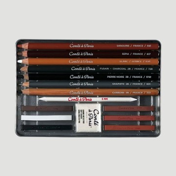 Set Schizzo Conté à Paris, 15 pezzi assortiti