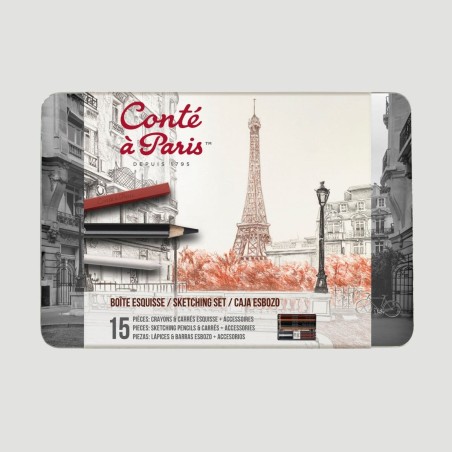 Set Schizzo Conté à Paris, 15 pezzi assortiti