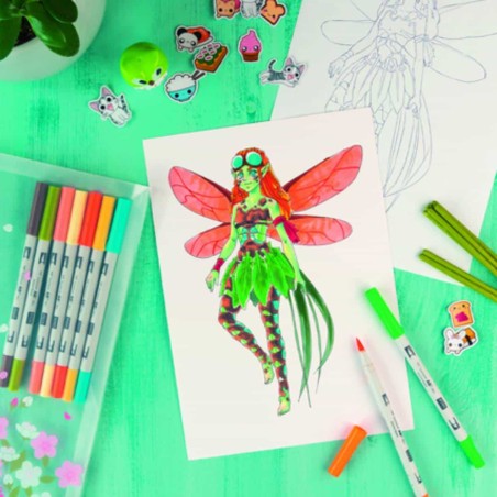 Set 10 Pennarelli ABT Dual Brush Manga Shonen Tombow