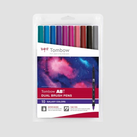 Set 10 Pennarelli ABT Dual Brush Tombow, Colori Galaxy