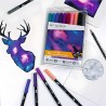 Set 10 Pennarelli ABT Dual Brush Tombow, Colori Galaxy