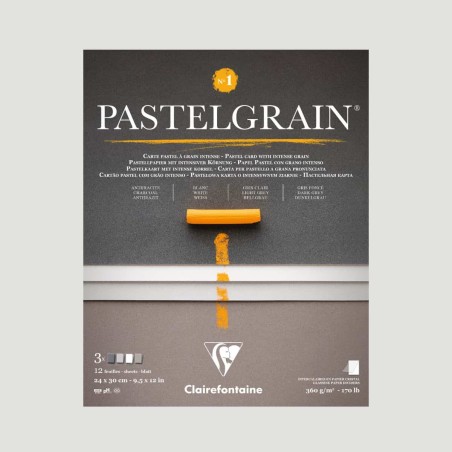 Album Pastelgrain 1 Clairefontaine, 12 fogli toni di grigio