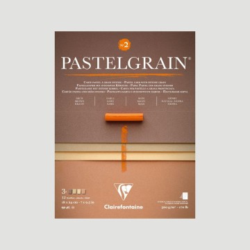 Album Pastelgrain 2 Clairefontaine, 12 fogli toni naturali