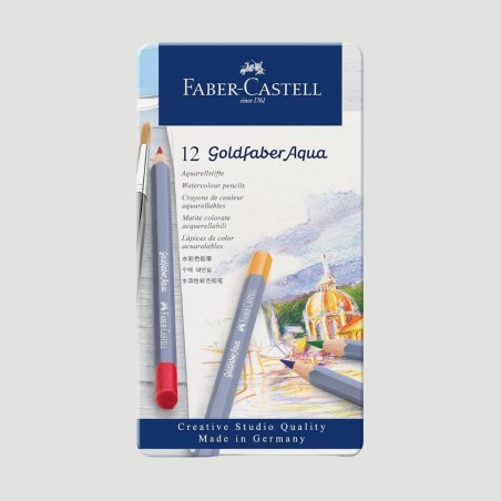 Confezione Matite Colorate Acquerellabili Goldfaber Aqua Faber-Castell, 12, 24, 36 e 48 colori