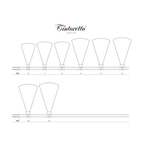 Pennello per Lettering Serie 157 LetterQuill Tintoretto, filato sintetico