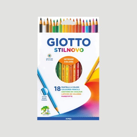 Confezione Matite Colorate Giotto Stilnovo, 18 colori