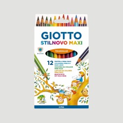 Confezione Matite Colorate Giotto Stilnovo Maxi, 12 colori