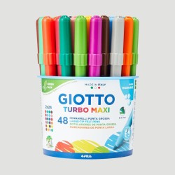 Barattolo 48 Pennarelli Giotto Turbo Maxi