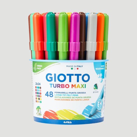 Barattolo 48 Pennarelli Giotto Turbo Maxi