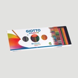 Confezione Matite Colorate Giotto Stilnovo, 50 colori
