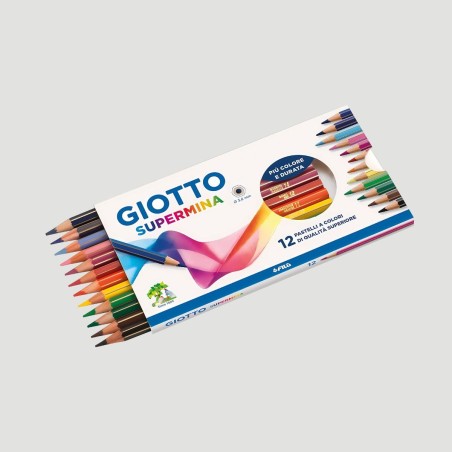 Confezione Matite Colorate Giotto Supermina, 12 colori