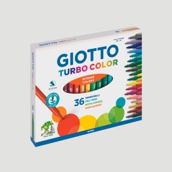 Confezione Pennarelli Punta Fine Giotto Turbo Color, 36 colori