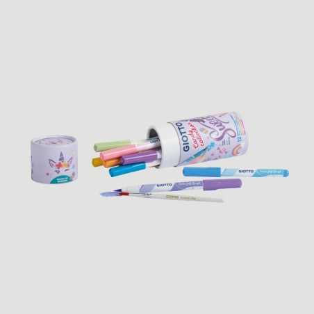 Confezione Pennarelli Giotto Turbo Soft Brush Candy Collection, 12 colori